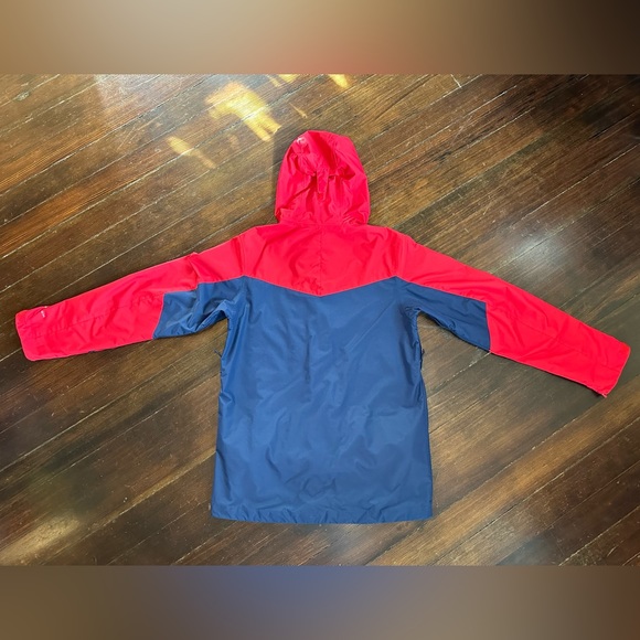 PRE-OWNED/LIKE NEW MENS COLUMBIA INTERCHANGE OMNI-TECH JACKET RED/BLUE MENS SML. - Picture 8 of 12